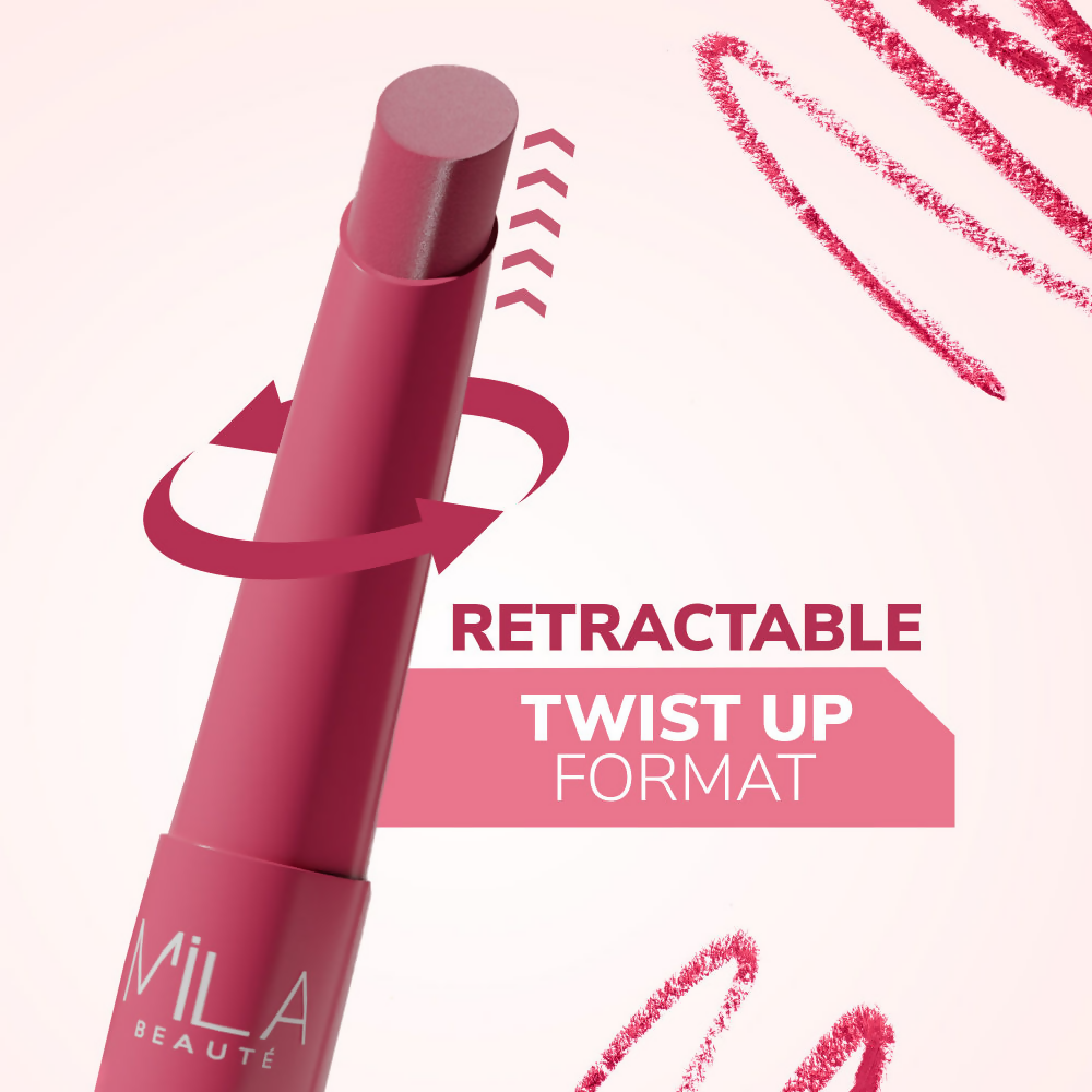 Mila Beaute Pout It Out Long Lasting & Matte Finish Lip Crayon Lipstick - Jasmine