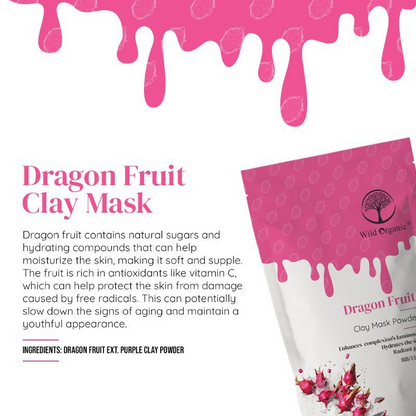 Wild Organic Dragon Fruit Clay Mask Powder