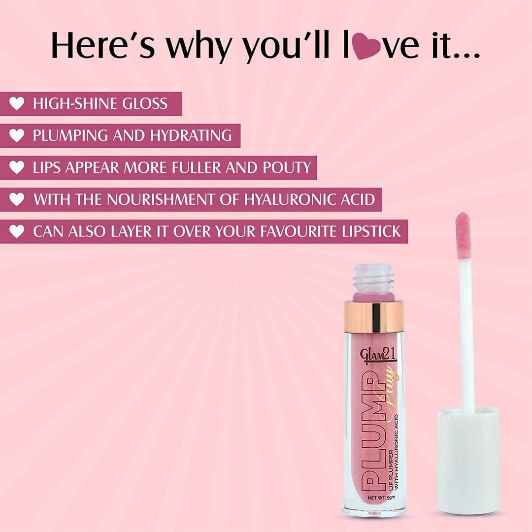 Glam21 Lip Plump Play Lip Plumper With Hyaluronic Acid - 04 Nude Shimmer