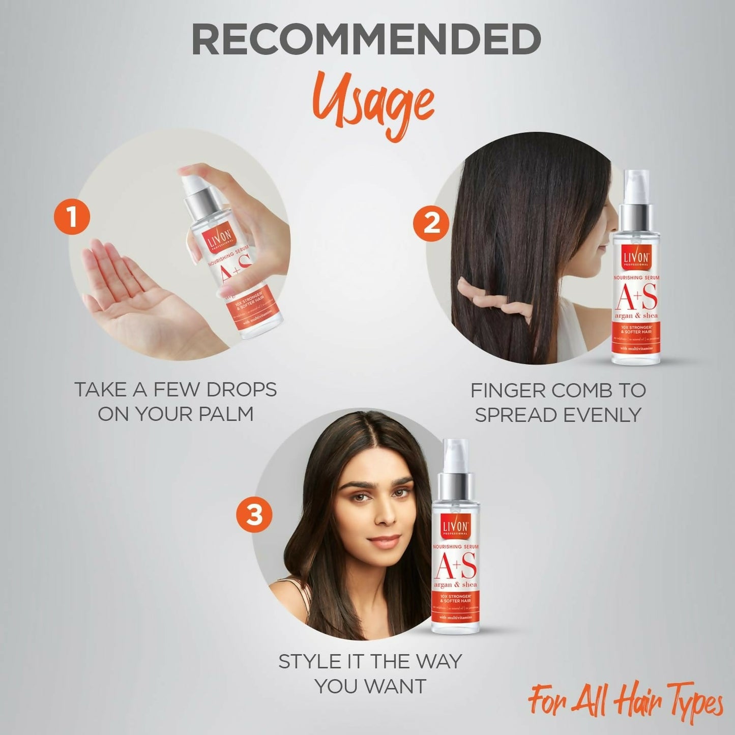 Livon Professional Nourishing Serum With Argan, Shea & Multivitamins