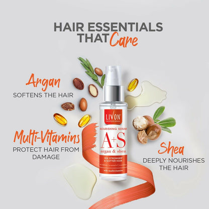Livon Professional Nourishing Serum With Argan, Shea & Multivitamins