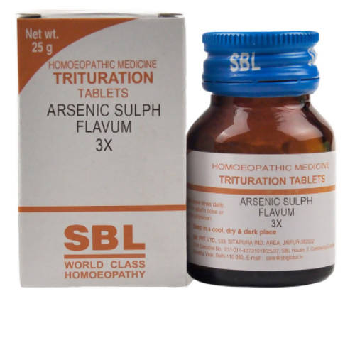 Buy SBL Homeopathy Arsenic Sulphuratum Flavum Trituration Tablets from DrMediCart, Ship from India to USA