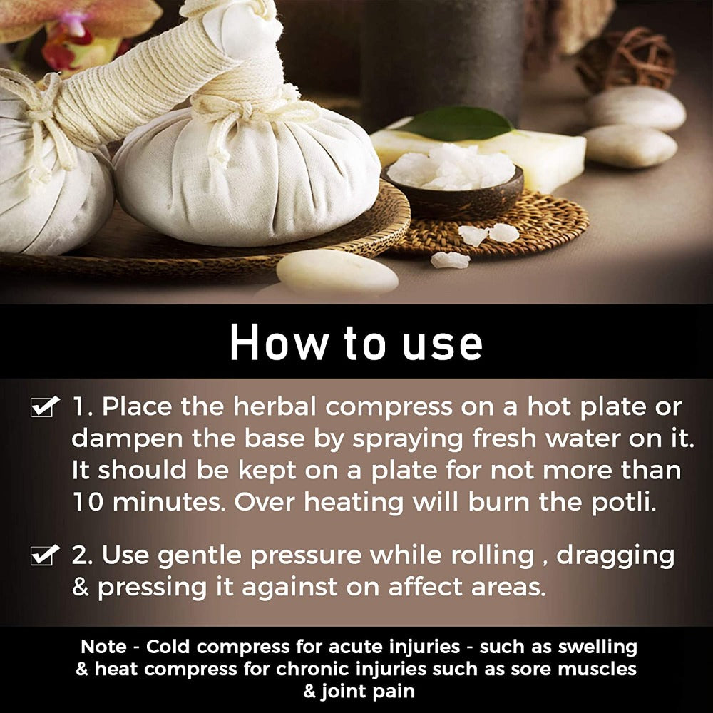 Seer Secrets Ayurvedic Herbal Pain Relief Compress Potli │Pain Relieving