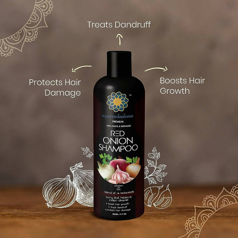 Ayurvedashree Red Onion Shampoo For Growth - DrMediCart