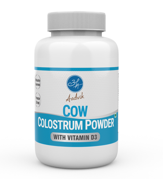 Buy Aadvik Cow Colostrum Powder with 600 IU Vit D3 per serving from DrMediCart, Ship from India to USA