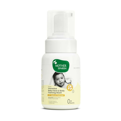 Mother Sparsh Simply Unscented Foaming Baby Face & Body Wash With Natural Oatmeal