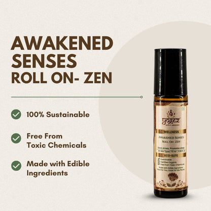 Yogez Awakened Senses Temple Roll-On- ZEN- aromatherapy blend to ease stress and to induce sleep