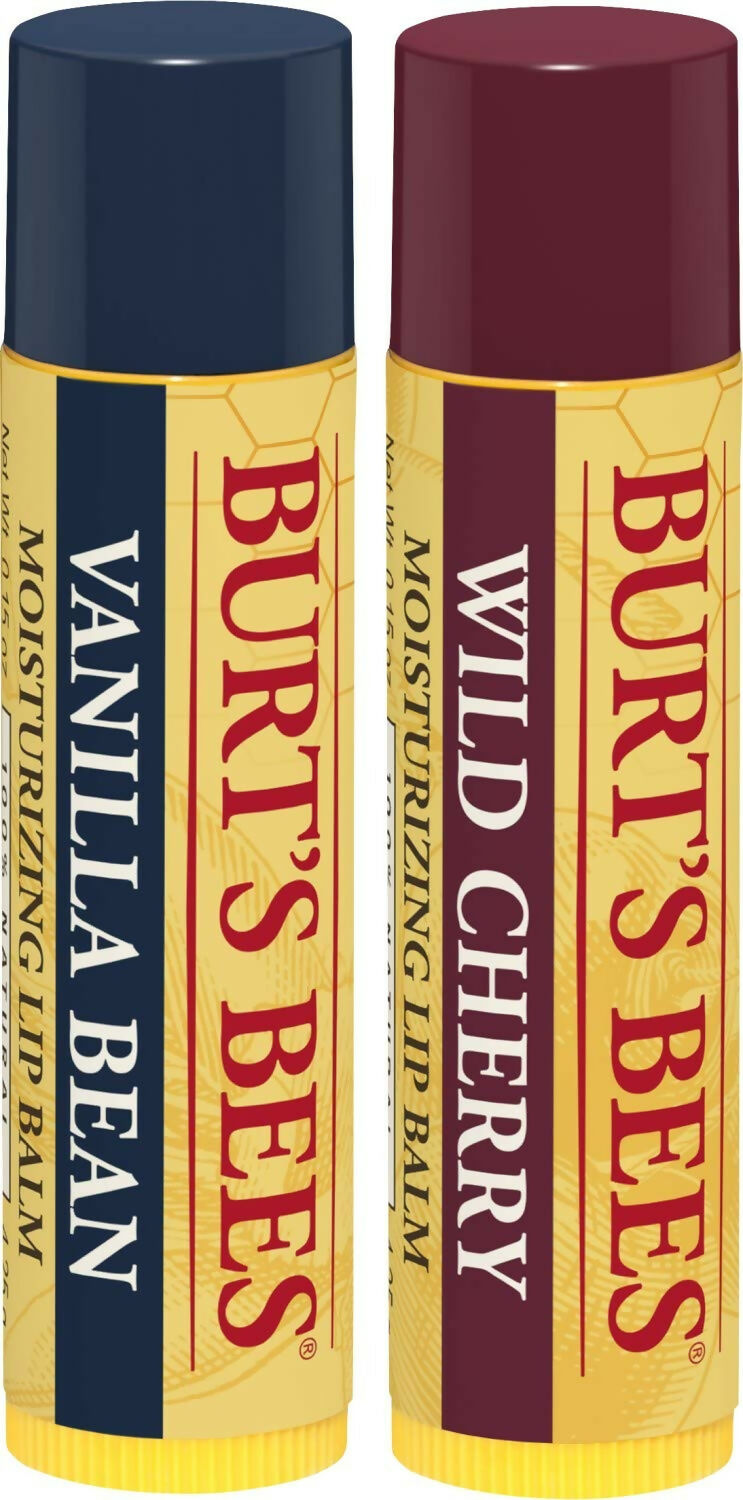 Burt's Bees Natural Moisturizing Lip Balms (Wild Cherry & Vanilla Bean)