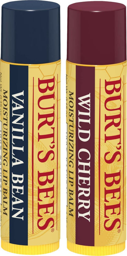 Burt's Bees Natural Moisturizing Lip Balms (Wild Cherry & Vanilla Bean)