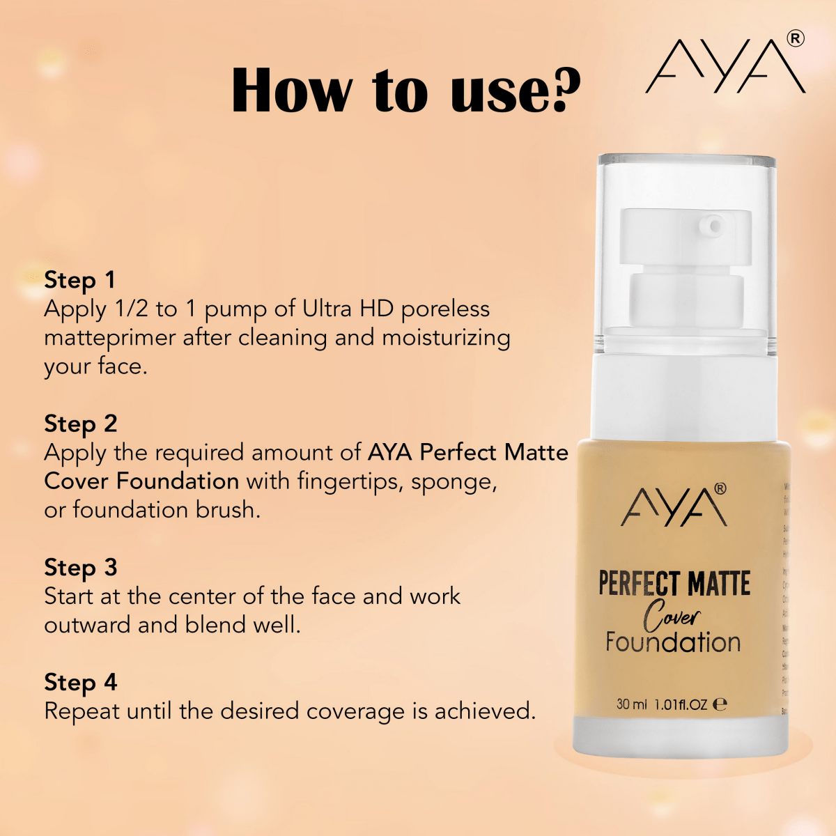 AYA Perfect Matte Cover Foundation - 02 Beige