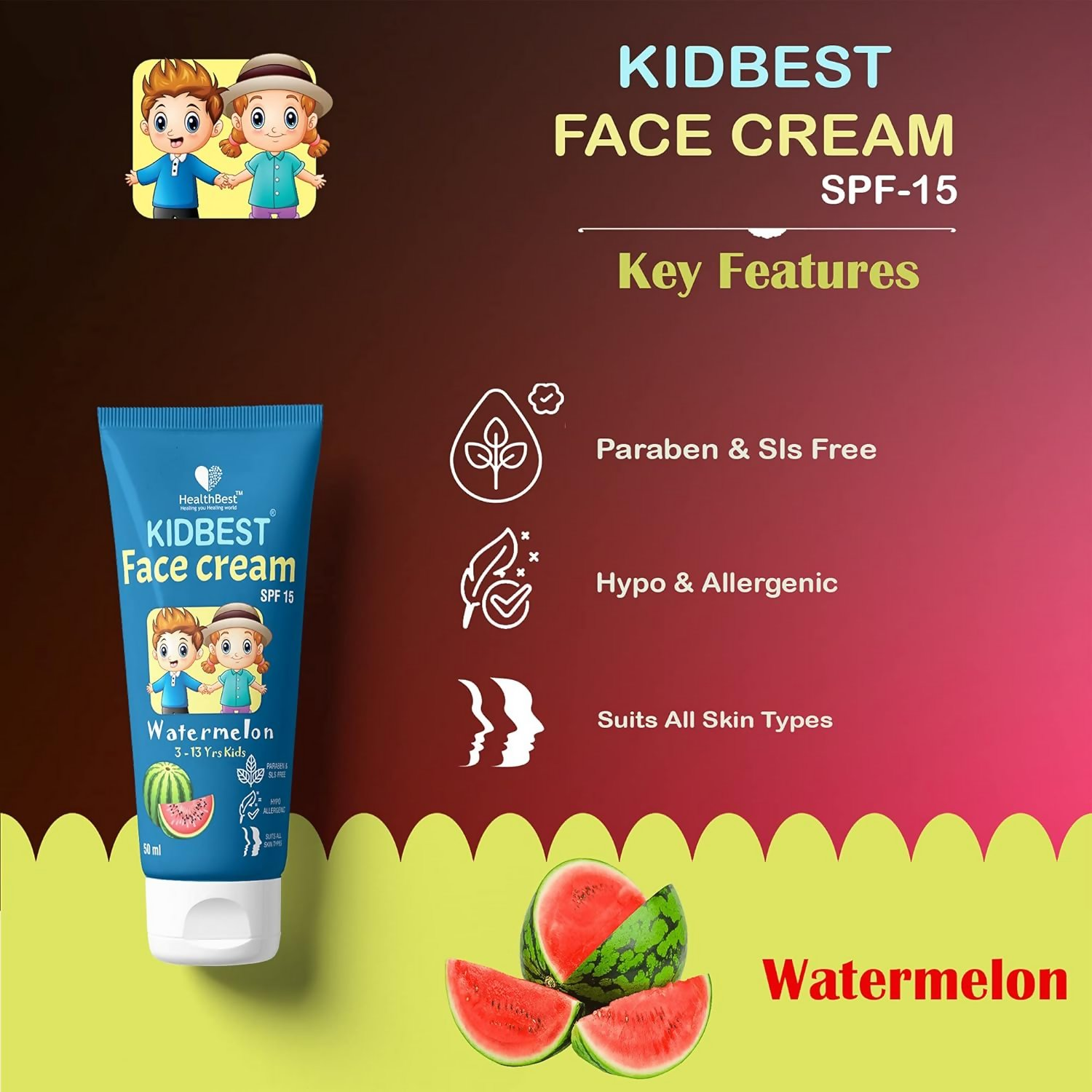 HealthBest Kids Face Cream SPF 15