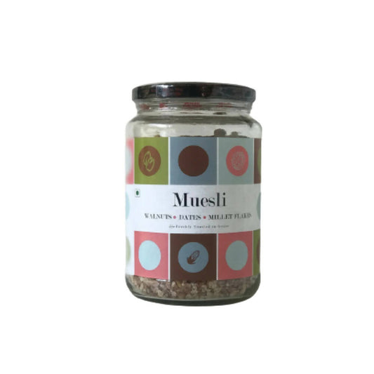 Buy Fresh Mills Muesli with Walnuts-Dates-Millet Flakes from DrMediCart, Ship from India to USA