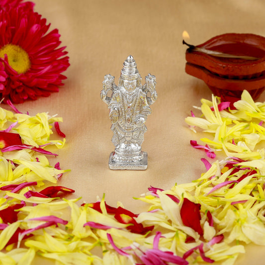Buy Estele Rhodium Plated Lord Tirupati Balaji Idol Showpiece for Pooja Mandir/ Home Decorative