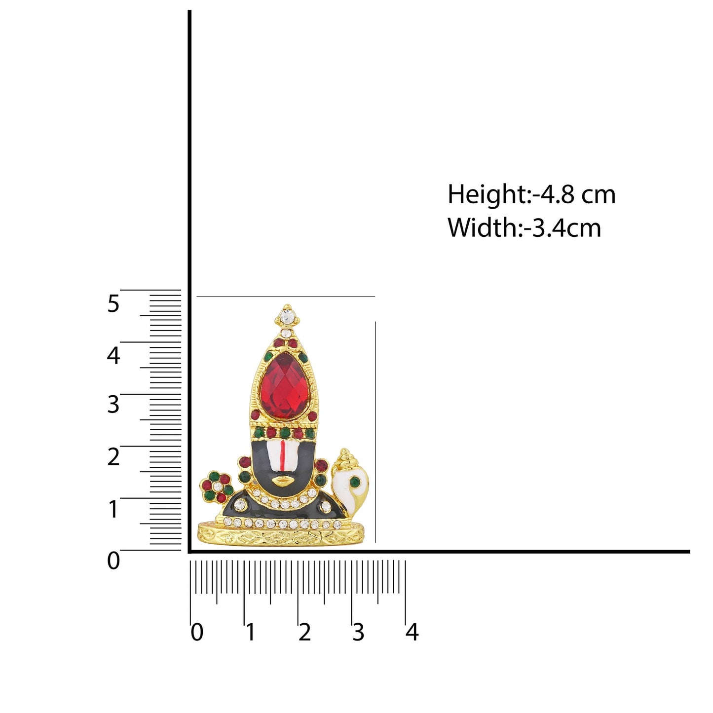 Estele Gold-Polished Lord Tirupati Balaji Idol Showpiece for Pooja Mandir/ Home Decorative