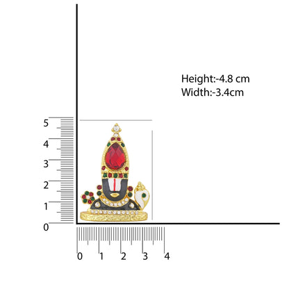 Estele Gold-Polished Lord Tirupati Balaji Idol Showpiece for Pooja Mandir/ Home Decorative