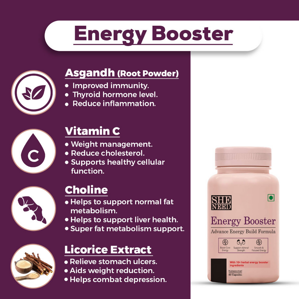 SheNeed Energy Booster Capsules with Advance Energy