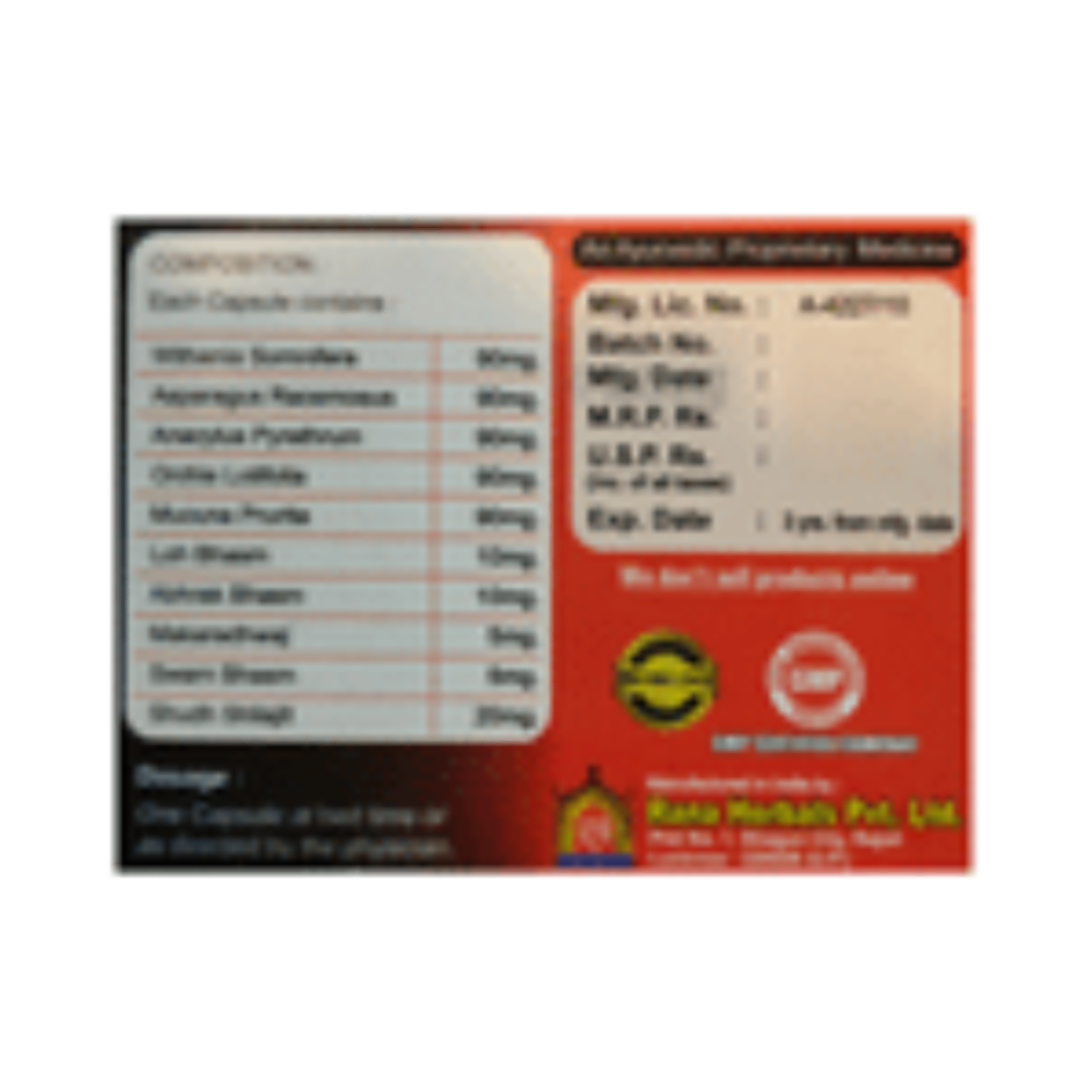 Rana Herbals Extra Time Badshahi Gold for Men capsules