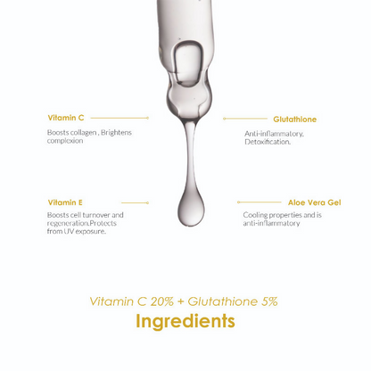 The Body Temple Vitamin C 20% + Glutathione 5% Face Serum