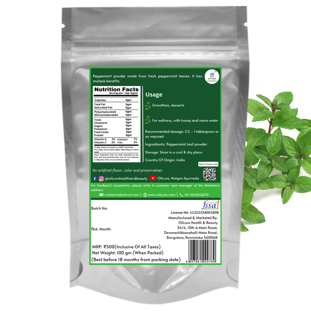 Nxtgen Ayurveda Peppermint Leaves Powder