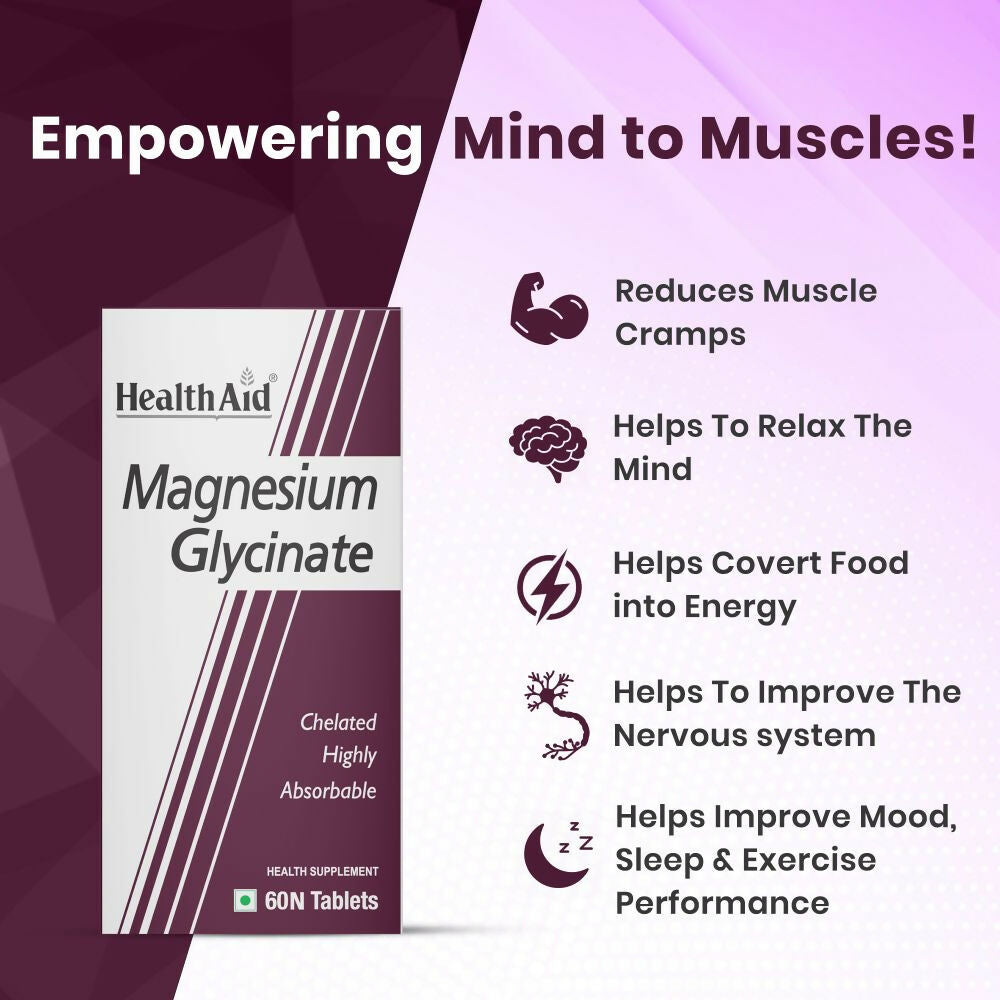 HealthAid Magnesium Glycinate with Zinc Tablets
