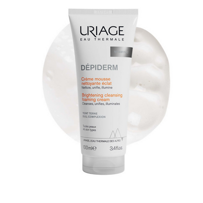 Uriage Depiderm Anti-Dark Spot Brightening Cleansing Foaming Cream With Vitamin C & Niacinamide