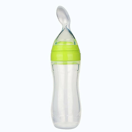 Buy Safe-O-Kid Easy Squeezy Silicone Food Feeder Spoon (Soft Tip) Bottle- Green- 90mL from DrMediCart, Ship from India to USA