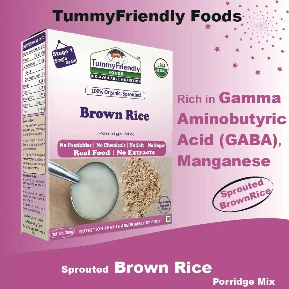TummyFriendly Foods Certified Stage1 Ragi, Brown Rice Porridge Mixes - Drmedicart
