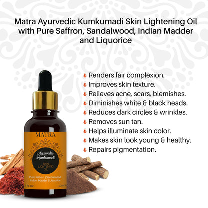 Matra Ayurvedic Kumkumadi Skin Lightening Oil