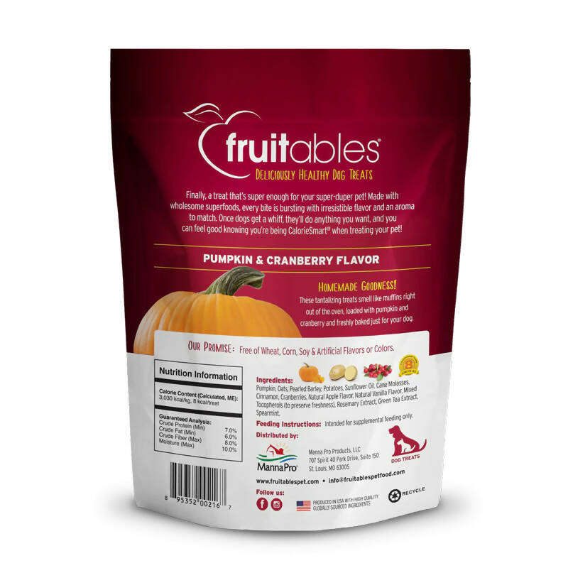 Fruitables Pumpkin And Cranberry Dog Treat