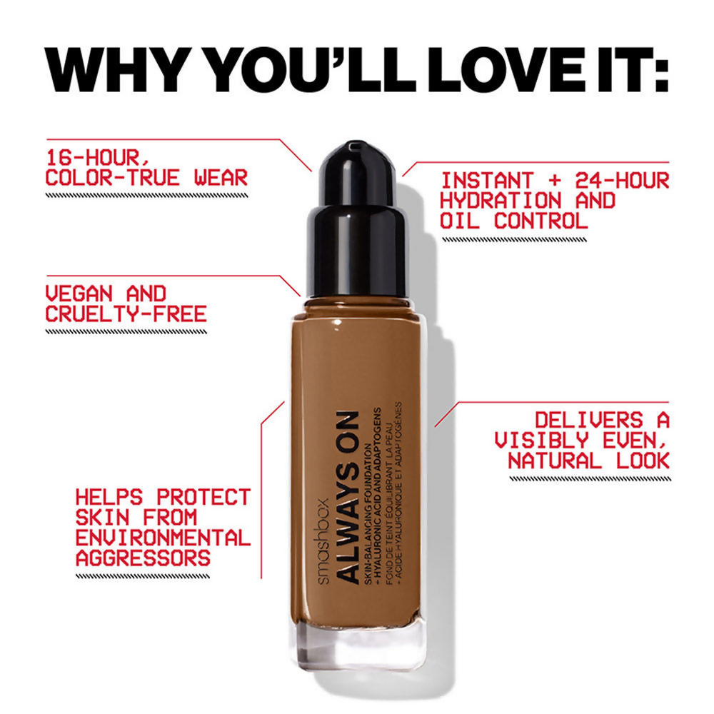 Smashbox Always On Foundation M30N (Level Three Medium With A Neutral Undertone)