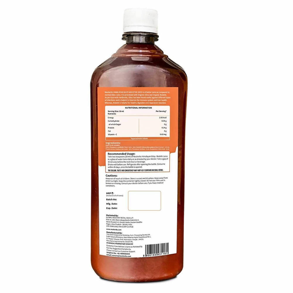 Neuherbs Himalayan Giloy Mulethi Juice