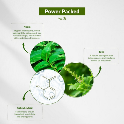 Lotus Botanicals Neem, Tulsi & Salicylic Acid Anti-Acne Purifying Face Gel