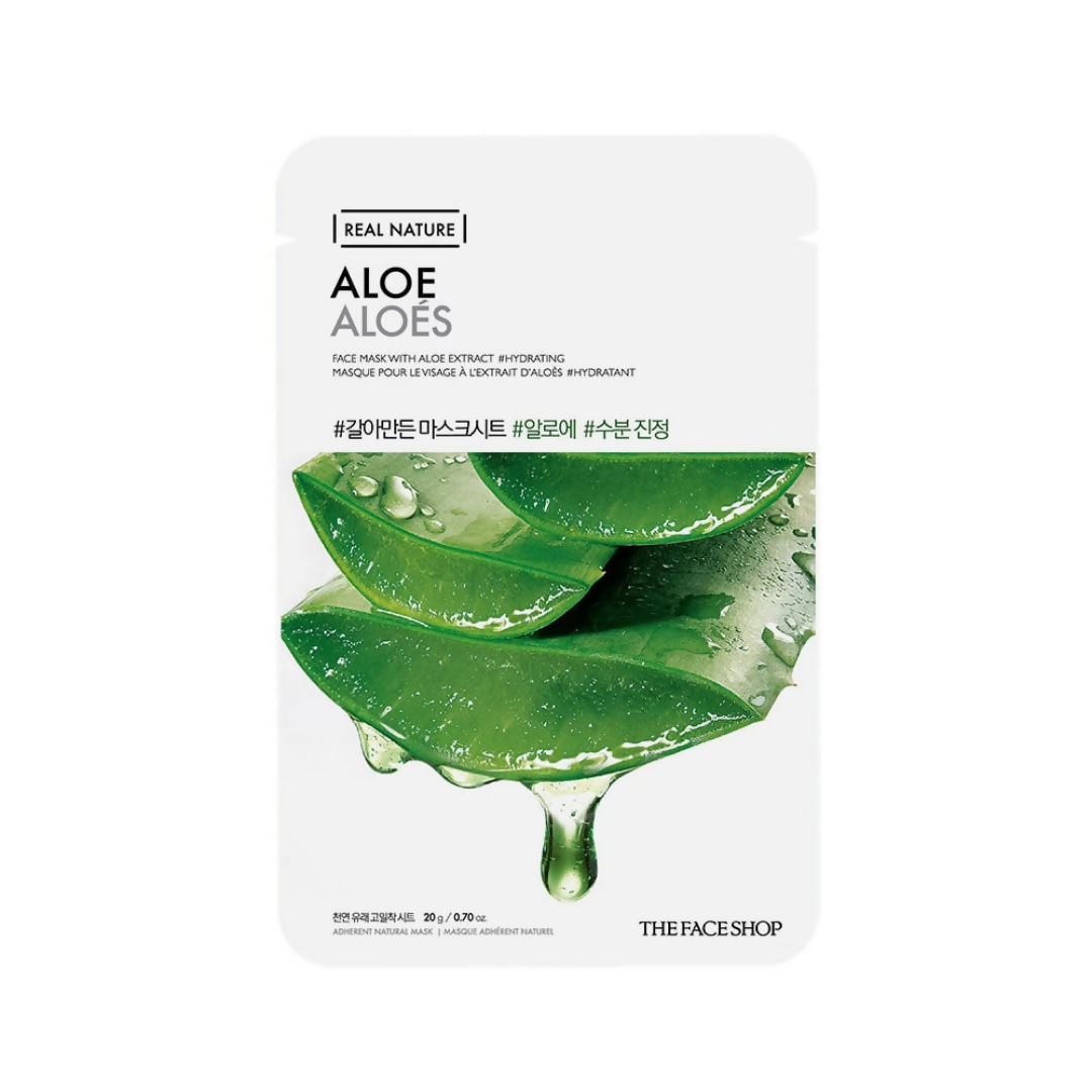 The Face Shop Real Nature Aloe Face Mask - Korean Skincare