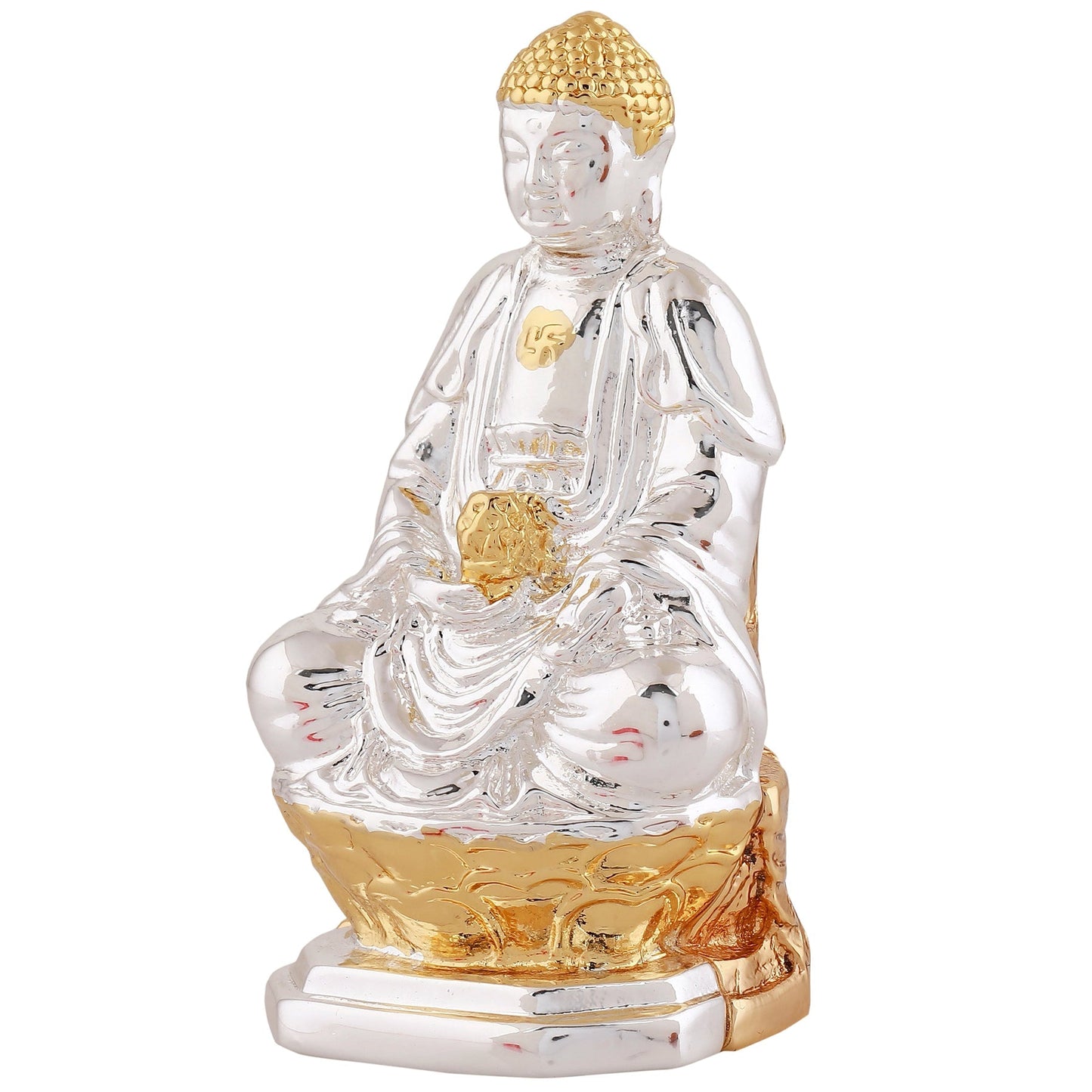 Estele Gold-Polished Lord Gautam Buddha Mediatating Idol statue for Home DÃ©cor/ working place