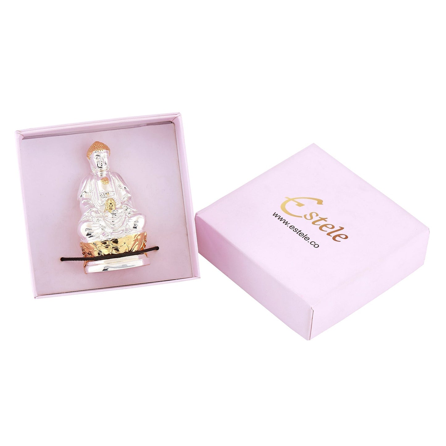 Estele Gold-Polished Lord Gautam Buddha Mediatating Idol statue for Home DÃ©cor/ working place
