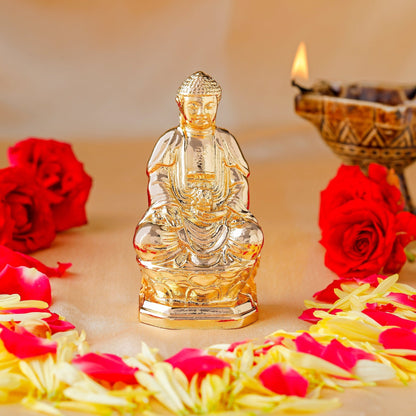 Buy Estele Gold-Polished Lord Gautam Buddha Mediatating Idol statue for Home DÃ©cor/Gifts