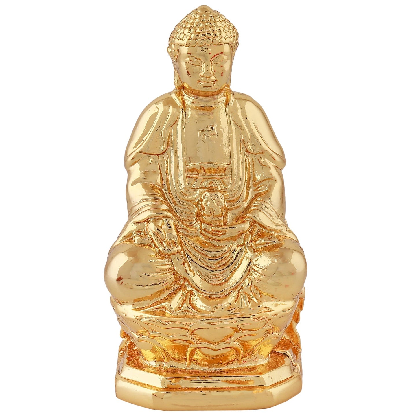 Estele Gold-Polished Lord Gautam Buddha Mediatating Idol statue for Home DÃ©cor/Gifts