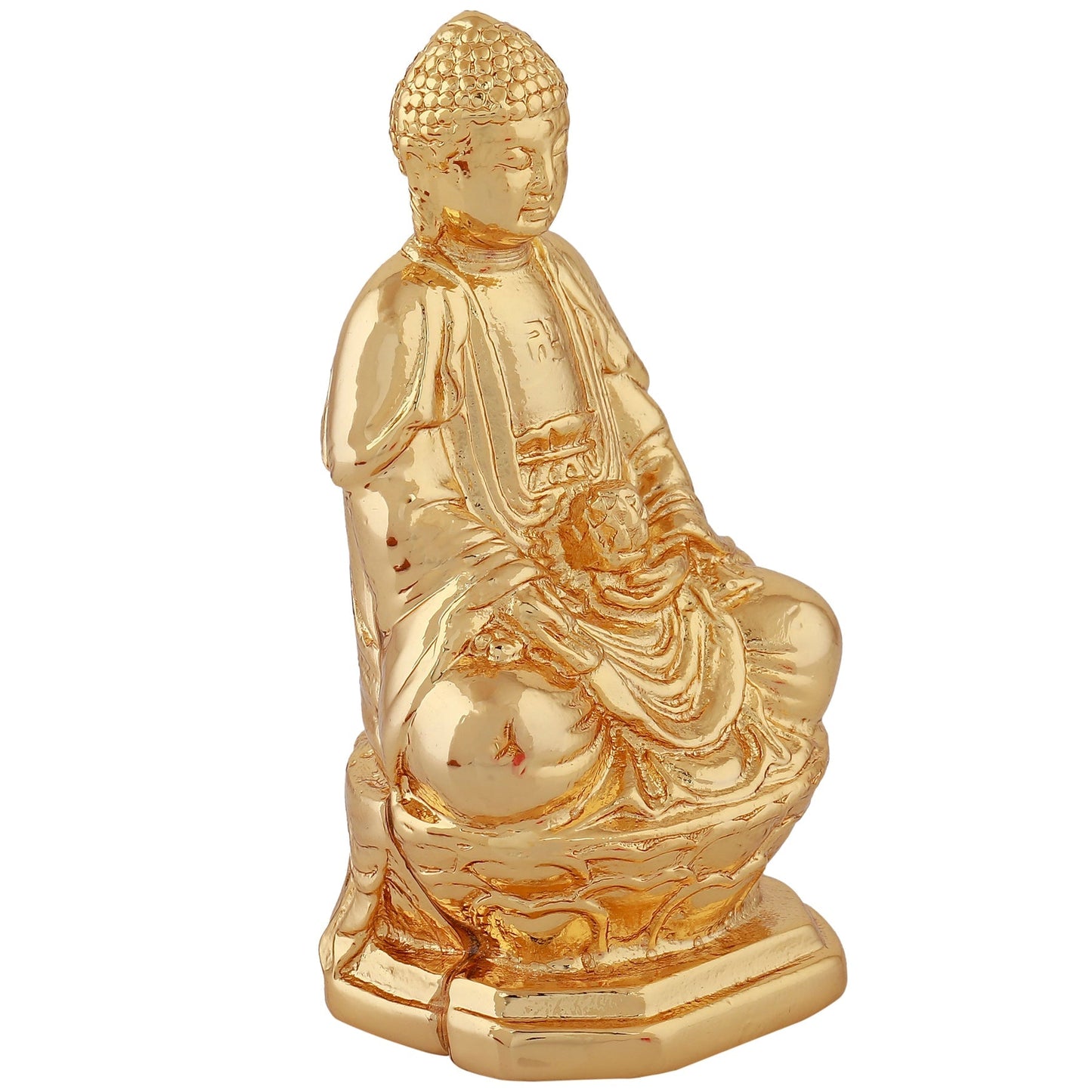 Estele Gold-Polished Lord Gautam Buddha Mediatating Idol statue for Home DÃ©cor/Gifts