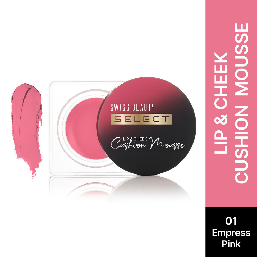 Swiss Beauty Select Lip And Cheek Cushion Mousse With Vitamin E - 1 Empress Pink