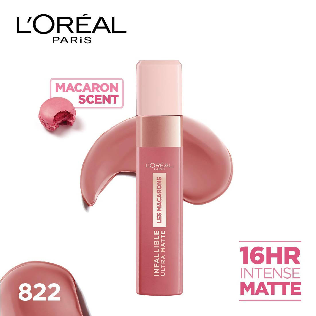 L'OrÃ©al Paris Infallible Ultra Matte Liquid Lipstick Les Macarons - 822 Mon Caramel - DrMediCart