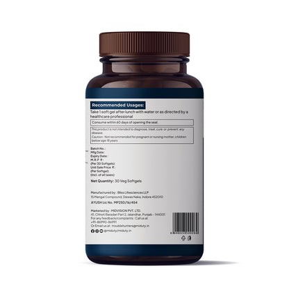 Miduty by Palak Notes Pure & Natural Vitamin E Sea Buckthorn Berry Softgels