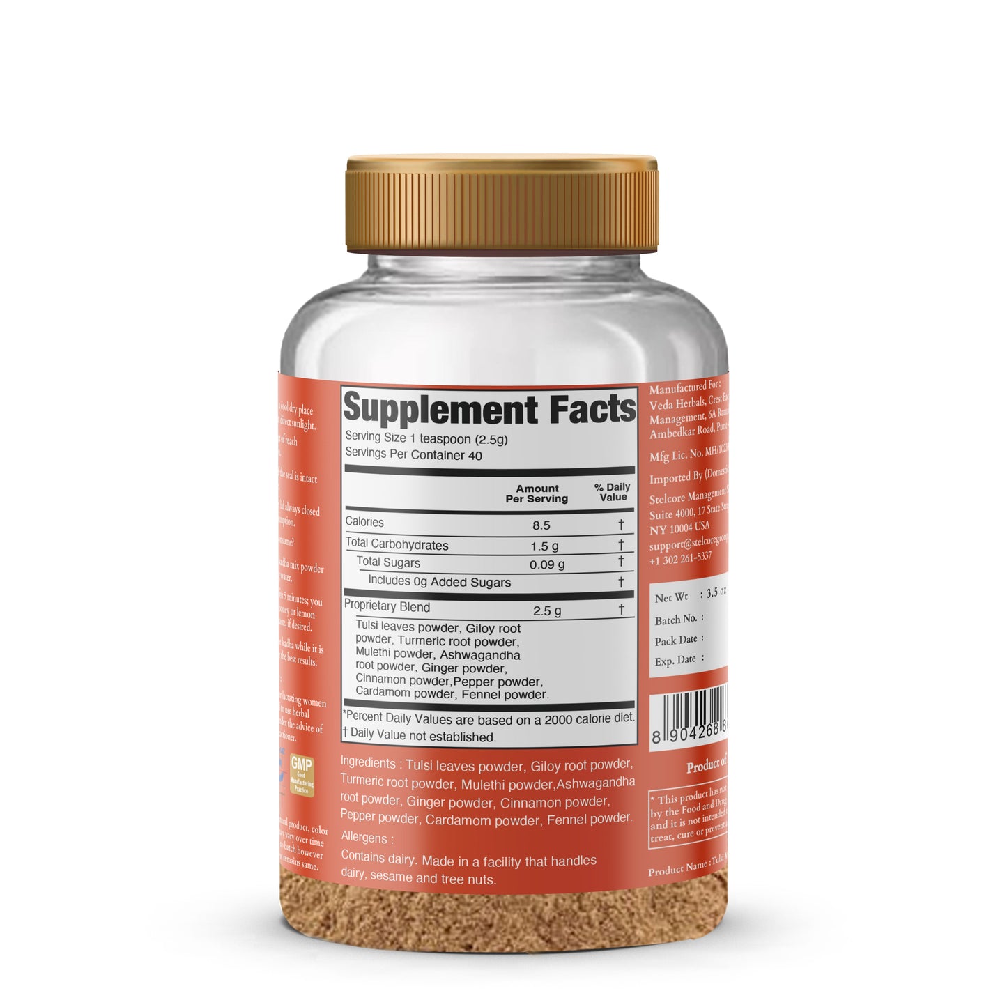 Veda Wellness Kadha - Diabetics Friendly, Fortified with Himalayan Superherbs For Cough & Cold