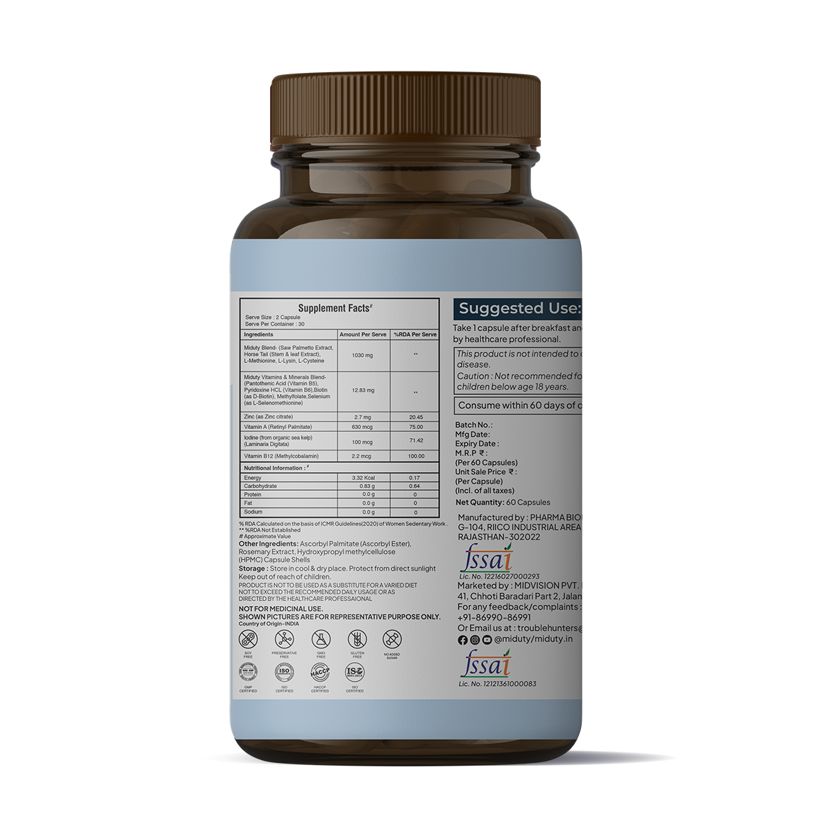 Miduty by Palak Notes Thick & Grow Capsules