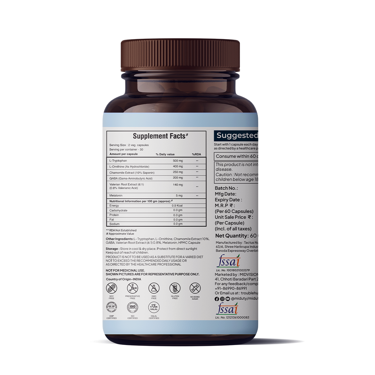 Miduty by Palak Notes Sleep Well Capsules