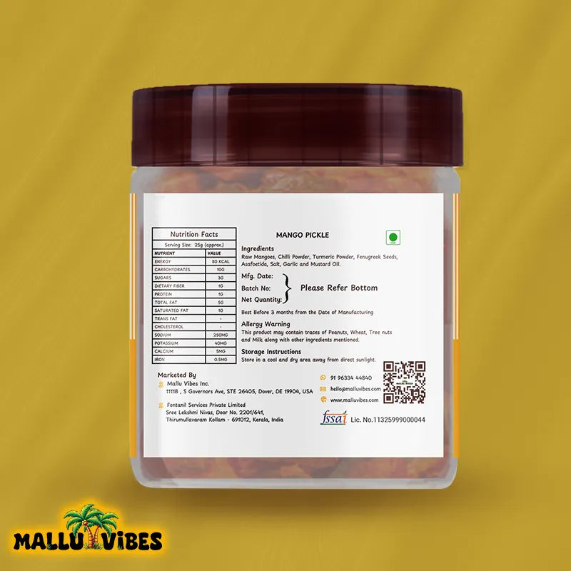 Mallu Vibes Home Made Mango Pickle