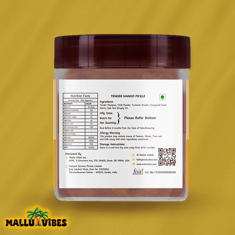 Mallu Vibes Home Made Tender Mango Pickle