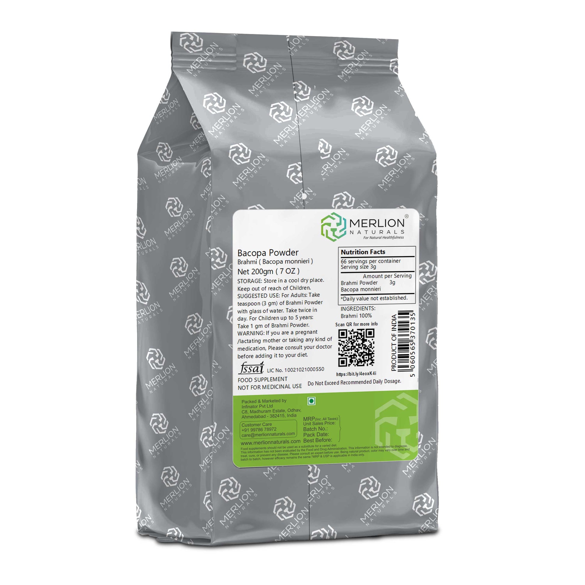 Merlion Naturals Brahmi Leaves Powder