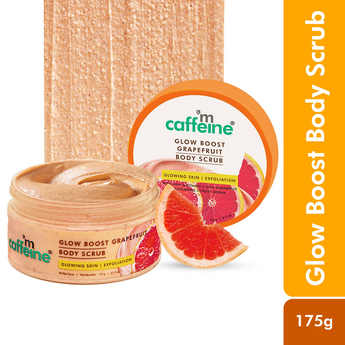 mCaffeine Glow Boost Grapefruit Body Scrub