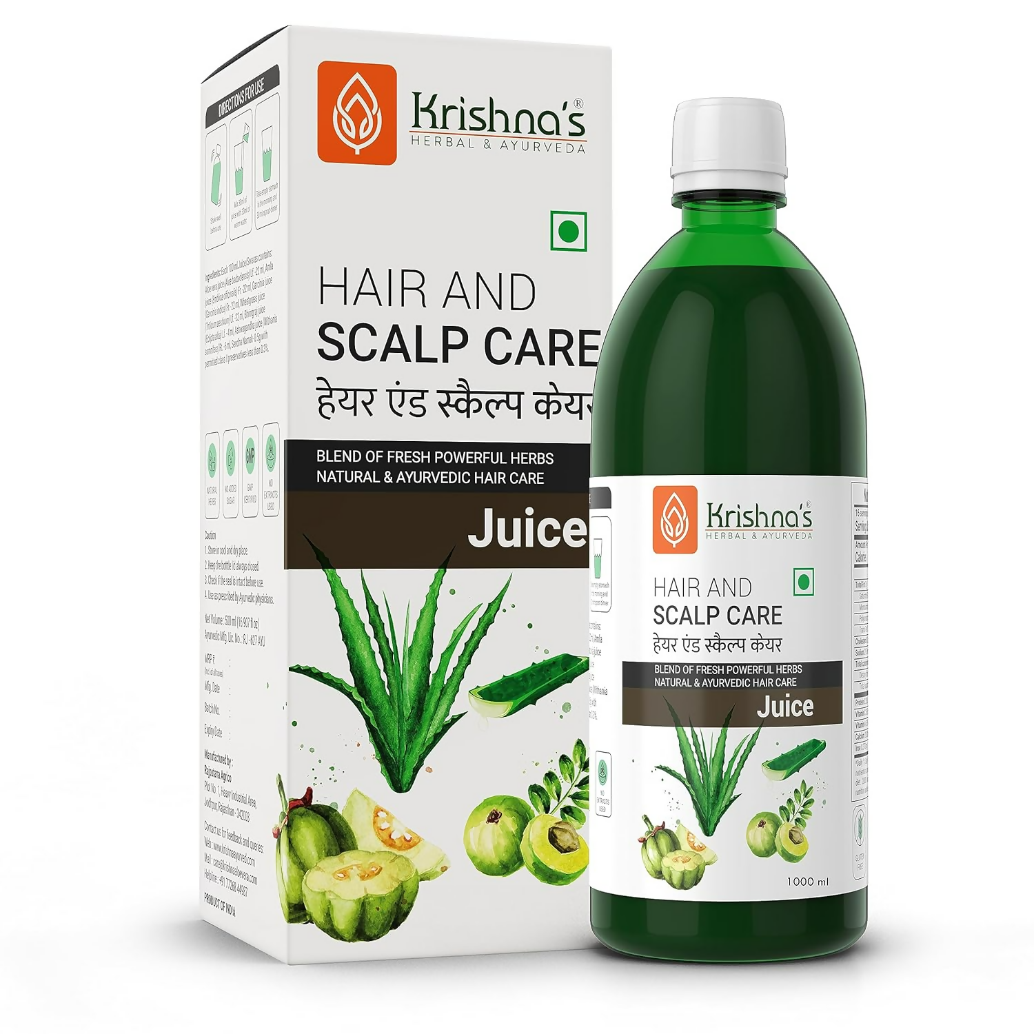 Krishna'S Herbal & Ayurveda Hair & Scalp Care Juice