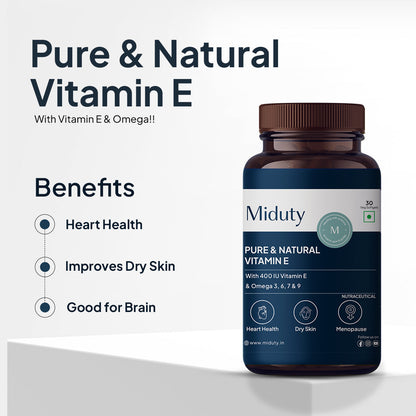 Miduty by Palak Notes Pure & Natural Vitamin E Sea Buckthorn Berry Softgels